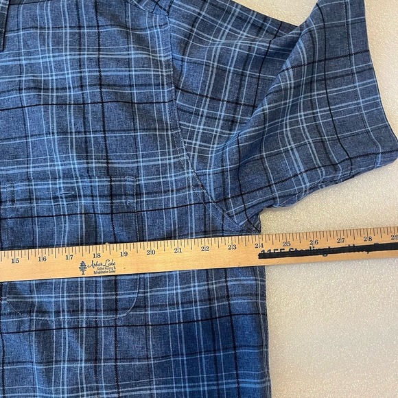 Haggar Clothing Men's Short Sleeve Blue Polo Button Up Pointed Collar Vintage - Picture 4 of 6